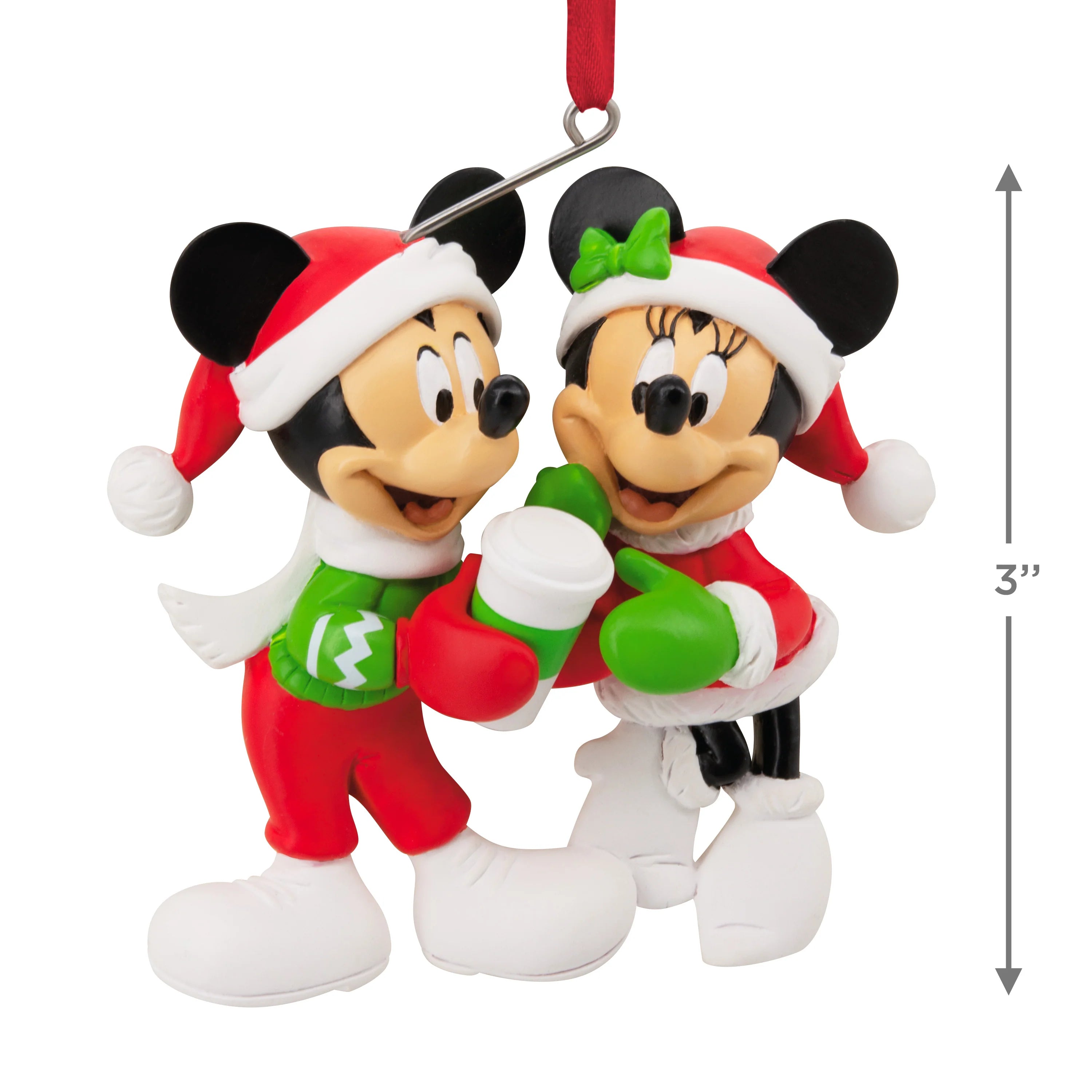 Hallmark Disney Mickey Mouse & Minnie Mouse Resin Christmas Decoration