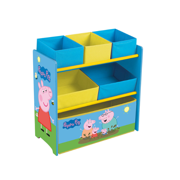 Peppa Pig Shelf Unit with 6 Bins