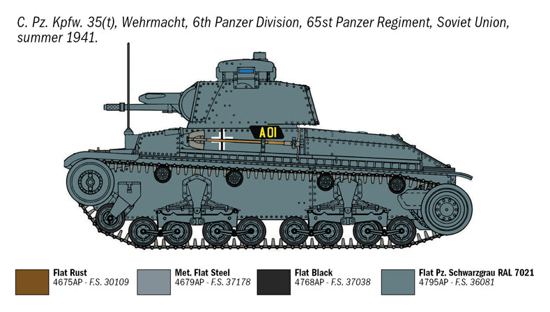 Italeri Panzerkampfwagen 35 (T) 1:72 Scale Kit
