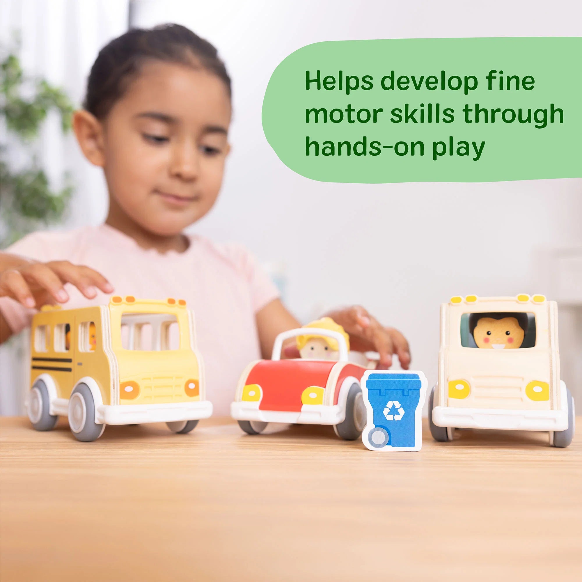 Melissa & Doug Wooden Cheery Lane Vehicle Playset