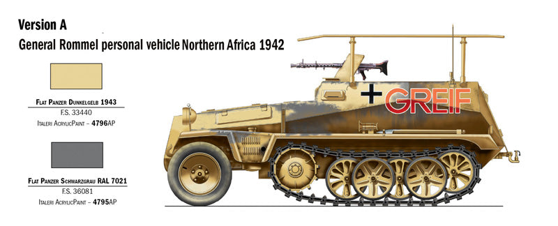 Italeri SDKFZ 250/3 Halftrack 1:72 Scale Kit