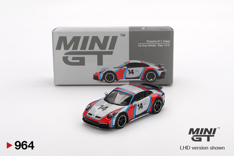 Mini GT Porsche 911 Dakar (Ice Gray) 1:64 Die Cast