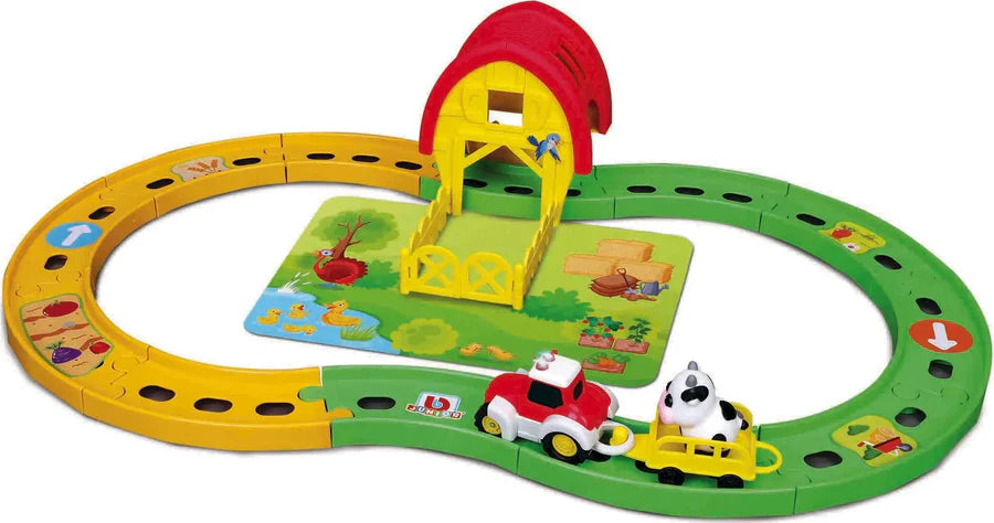 Bburago Jr Shake-It Runner Farm Tractor Set