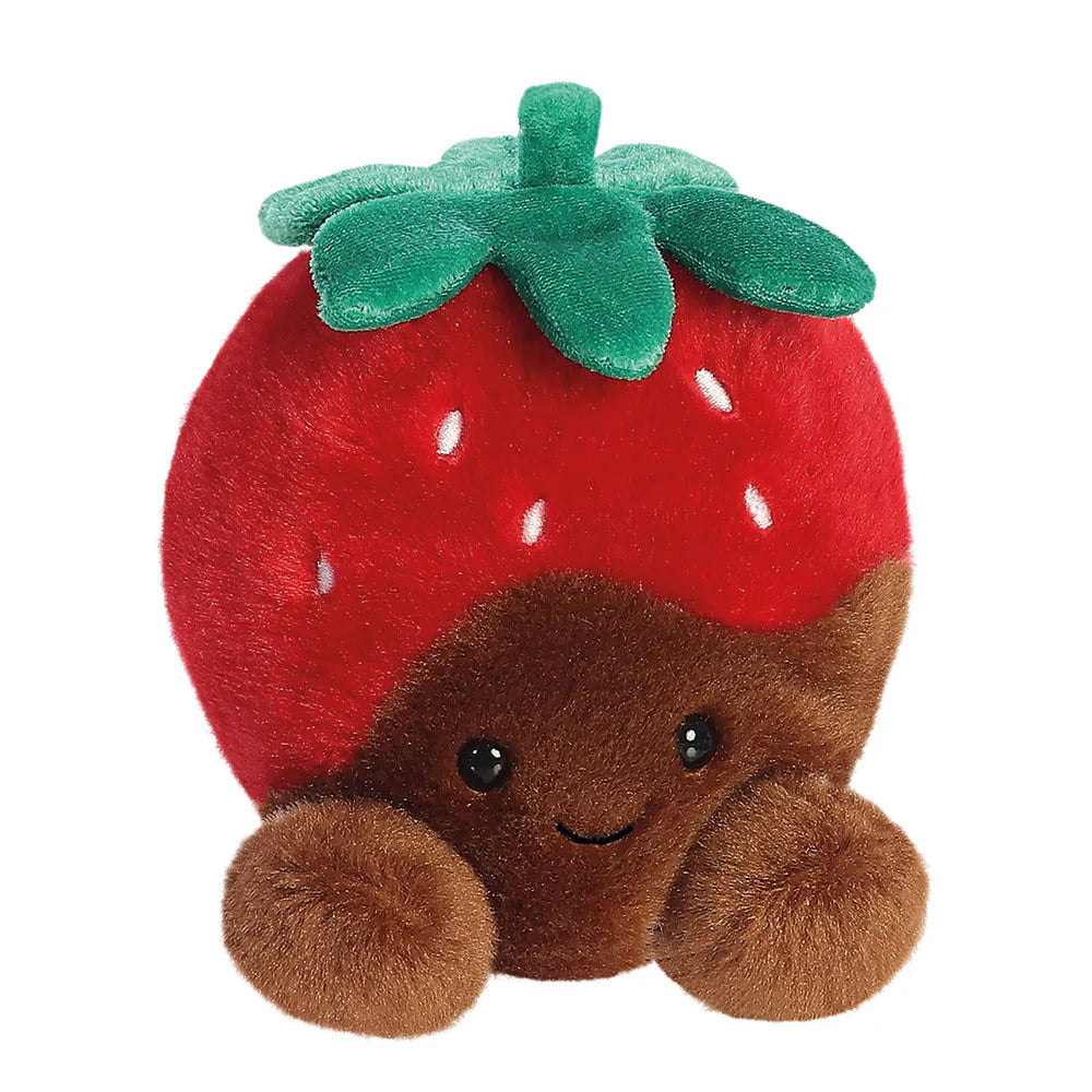 Palm Pals Valentino Chocolate Strawberry 12cm Soft Toy