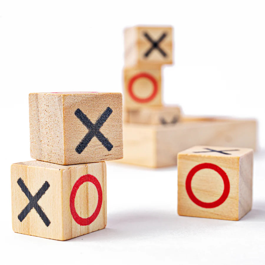 Wooden Noughts & Crosses Game