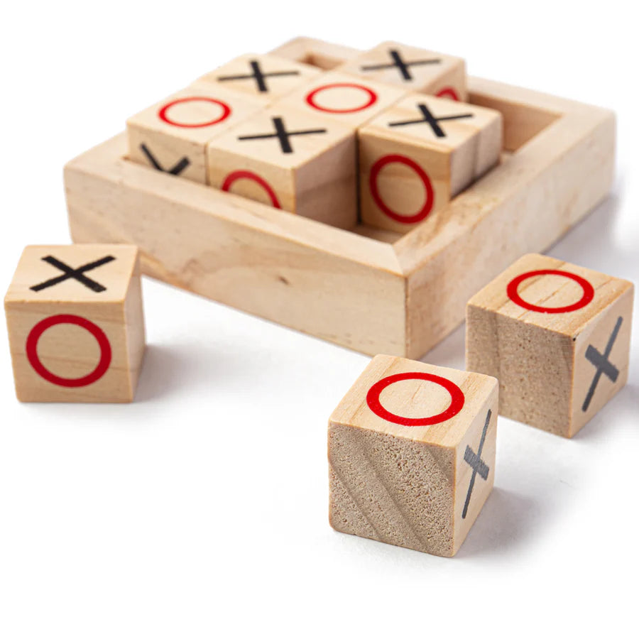 Wooden Noughts & Crosses Game