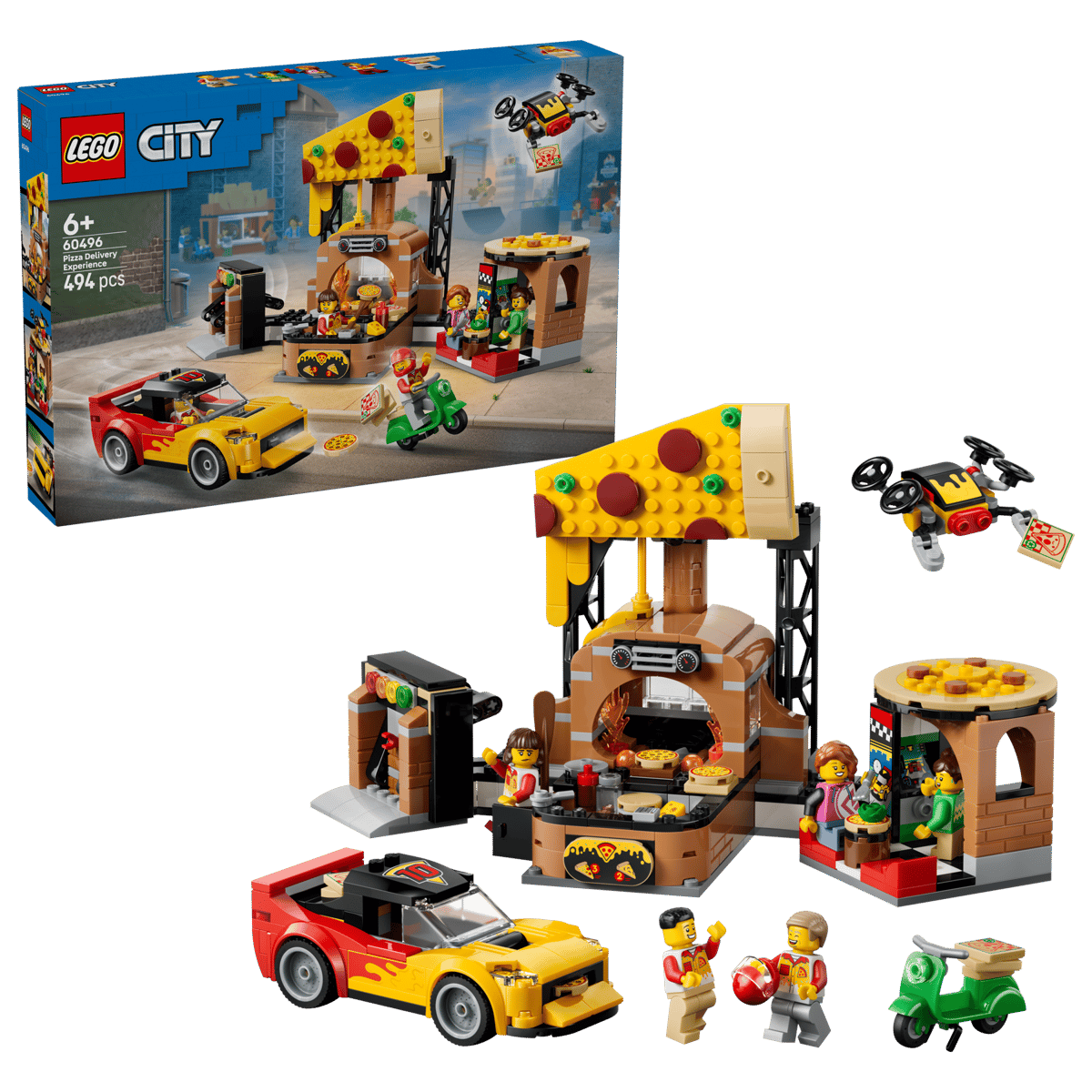 Lego 60496 Pizza Delivery Experience with Vehicles