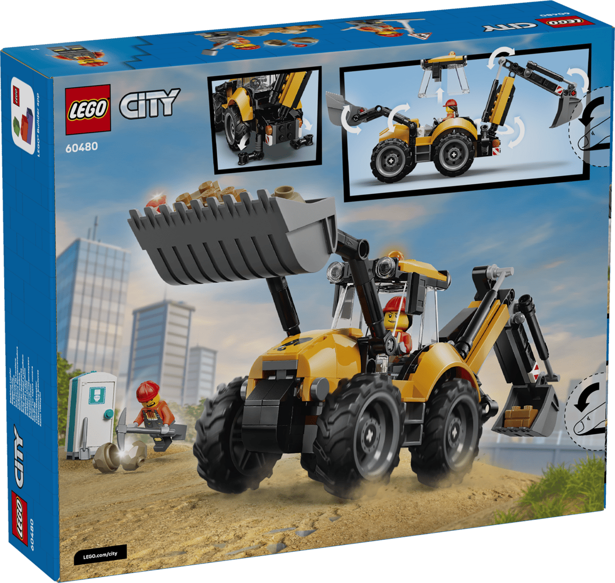 Lego 60480 Yellow Backhoe Loader