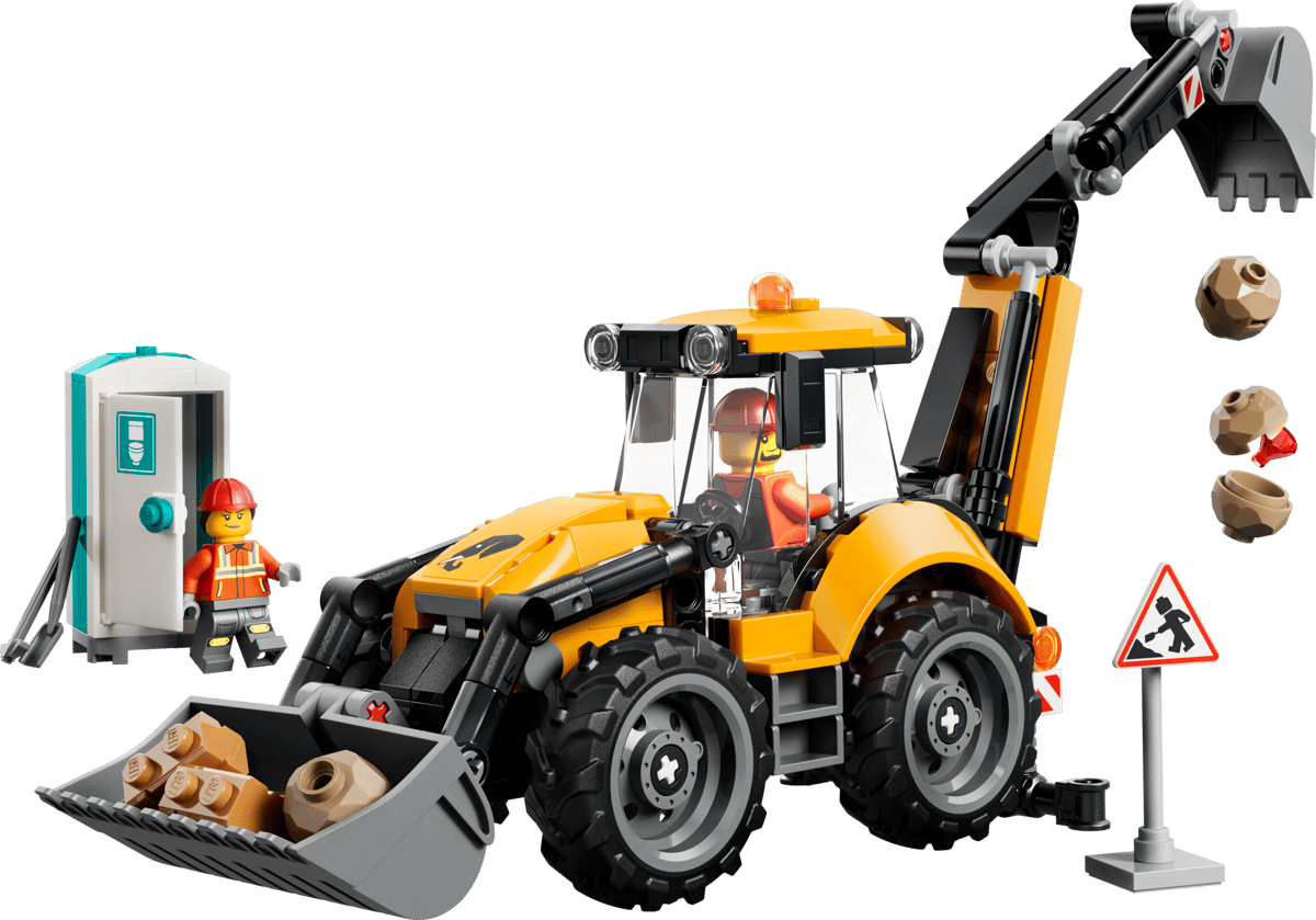Lego 60480 Yellow Backhoe Loader
