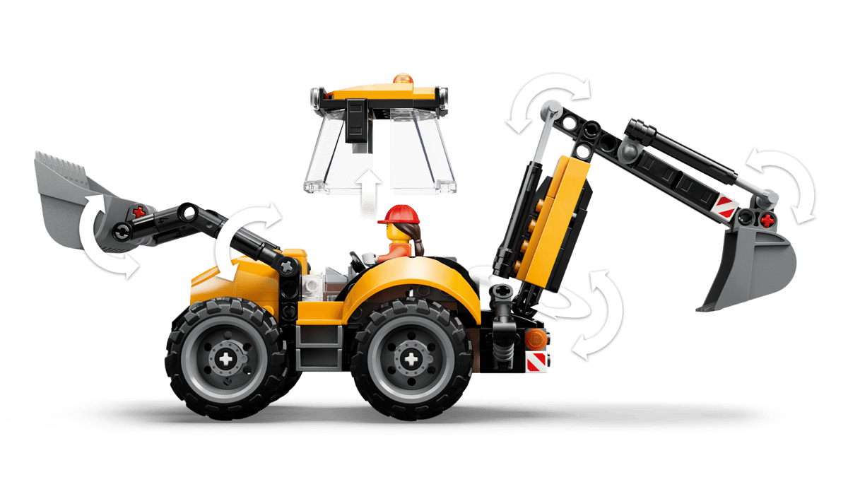 Lego 60480 Yellow Backhoe Loader