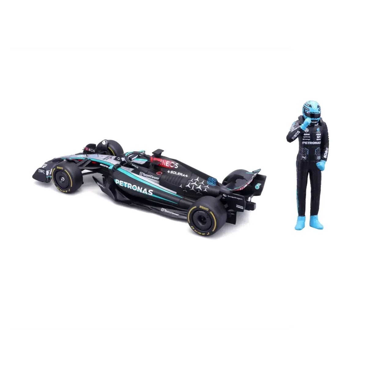 Bburago Mercedes AMG W15 with George Russell Figure 1:24 Scale Die Cast Model