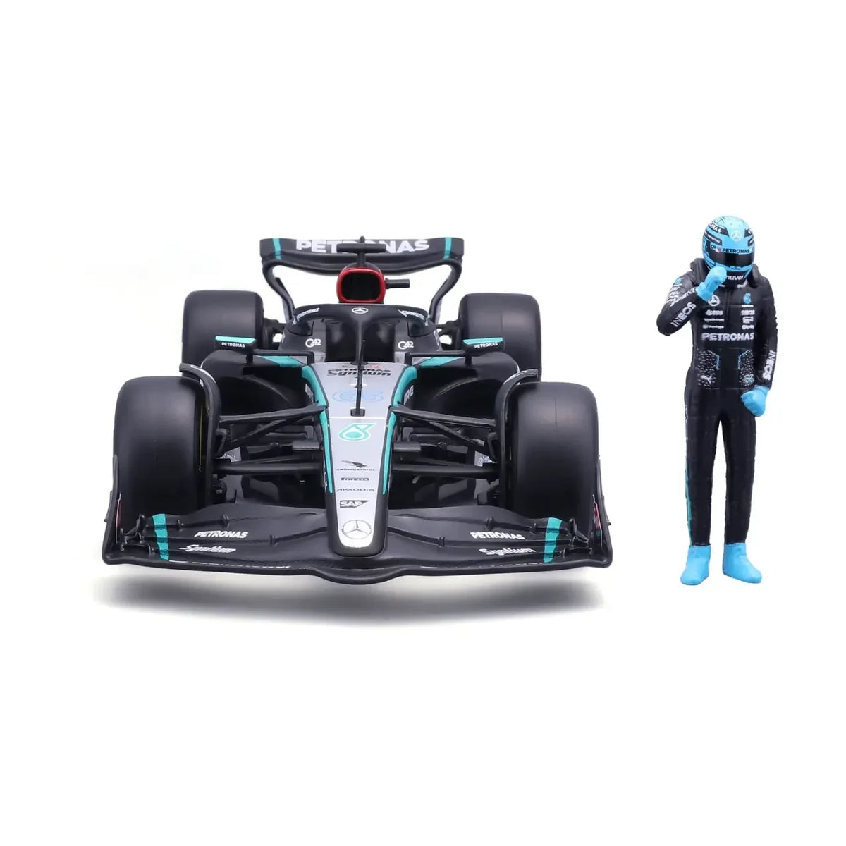 Bburago Mercedes AMG W15 with George Russell Figure 1:24 Scale Die Cast Model