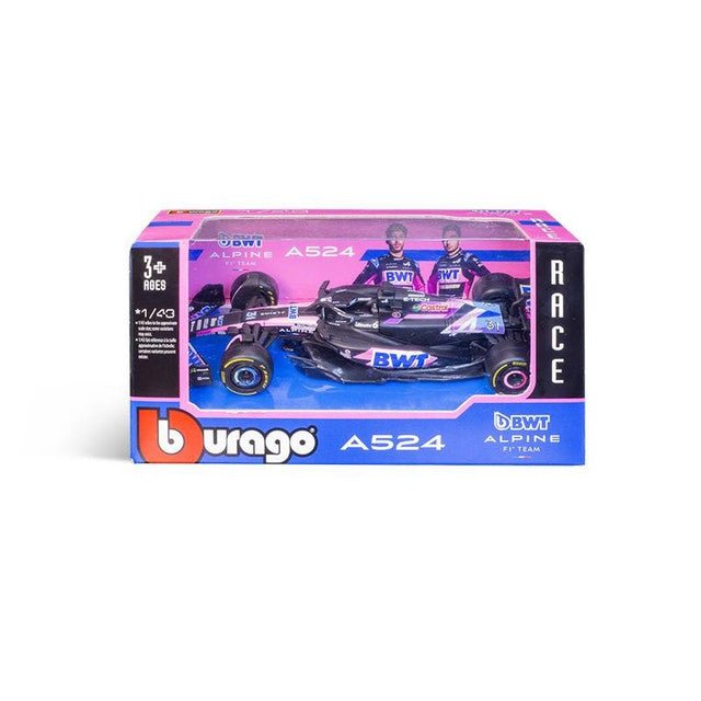 Bburago 1:43 BWT Alpine A524 Esteban Ocon