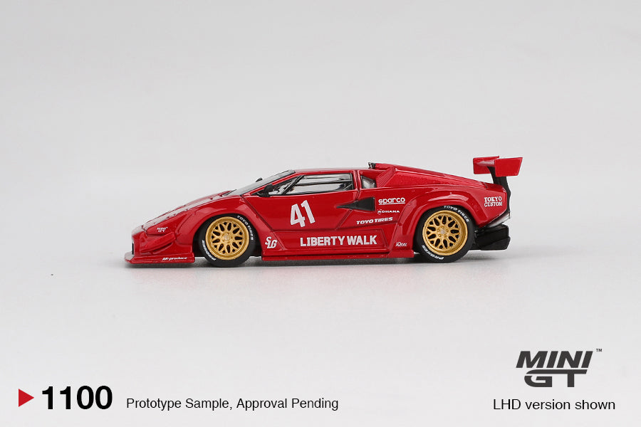 Mini GT Lamborghini Countach LB-WORKS Red 1:64 Die Cast