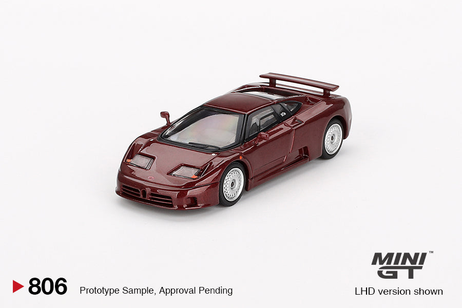 Mini GT Bugatti EB1 GT Dark Red Metallic 1:64 Die Cast