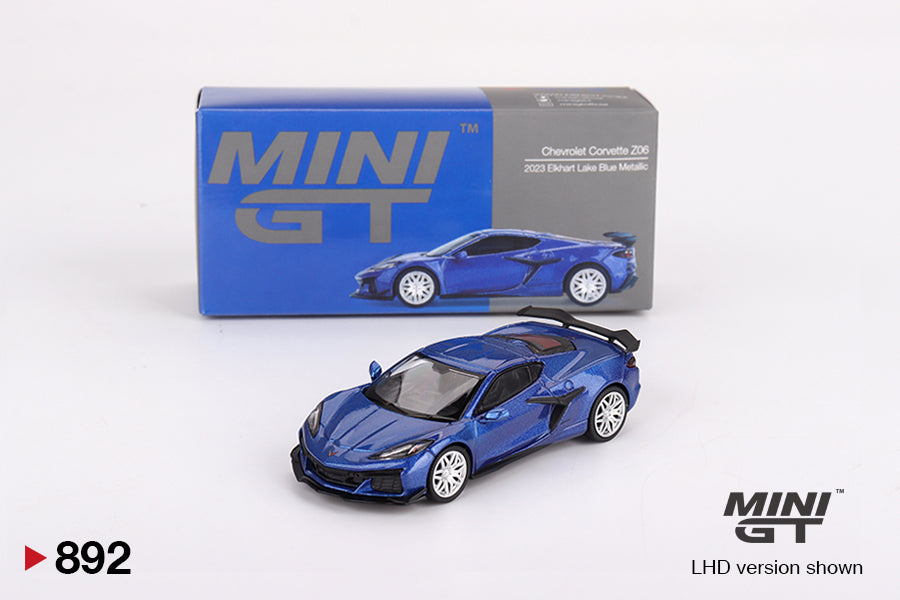 Mini GT Chevrolet Corvette Z06 2023 Elkhart Blue Metallic 1:64 Die Cast