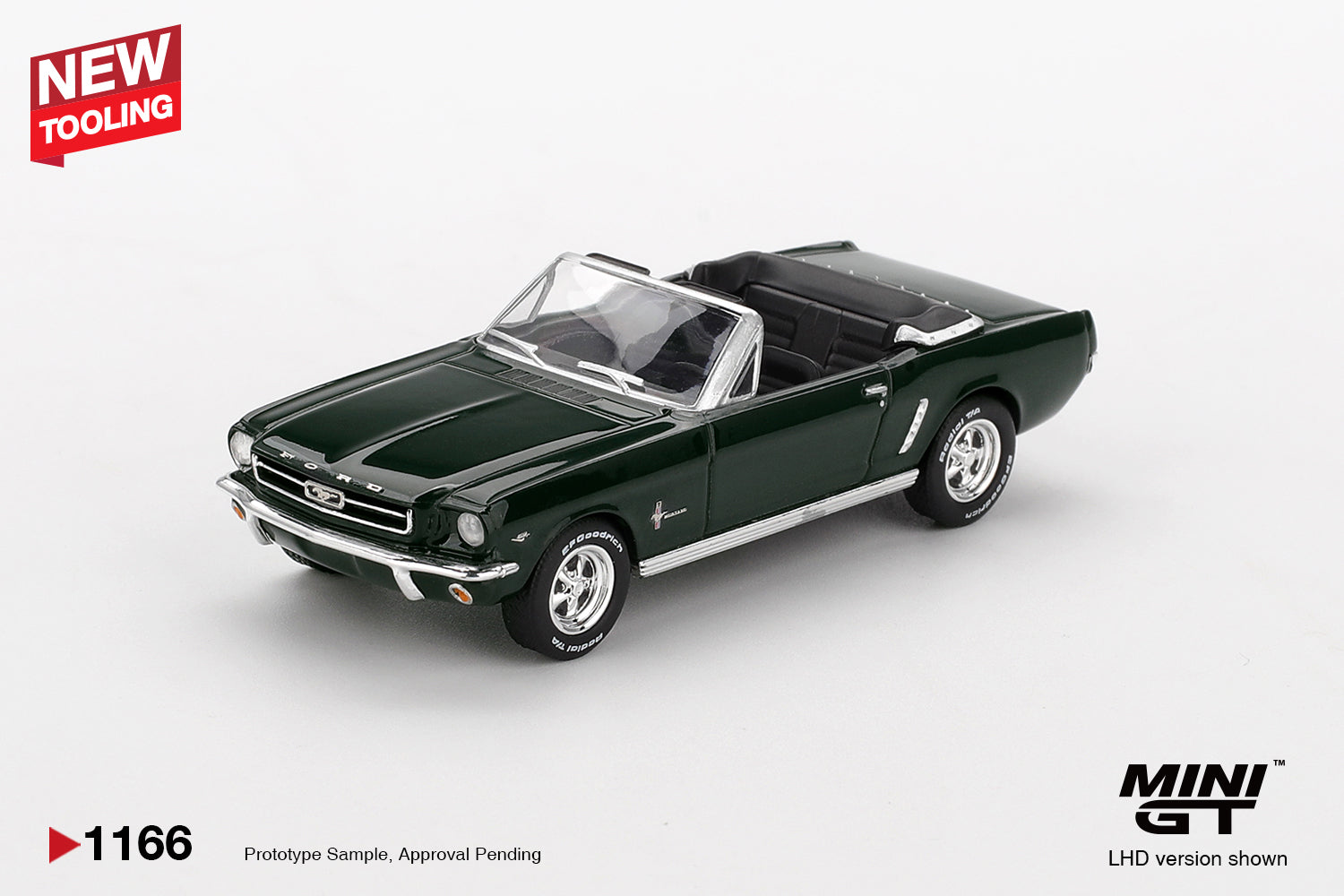 Mini GT Ford Mustang Convertible 1964 Highland Green 1:64 Die Cast