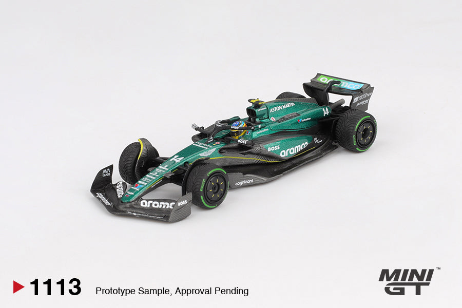 Mini GT Aston Martin AMR24 Canadian GP 2024 Fernando Alonso