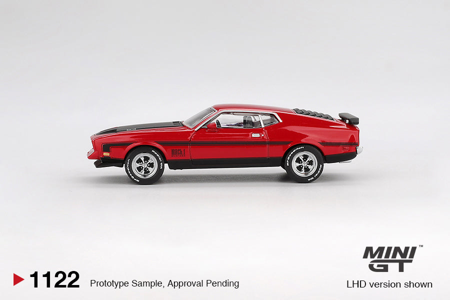 Mini GT Ford Mustang Mach1 1971 Race Red 1:64 Scale