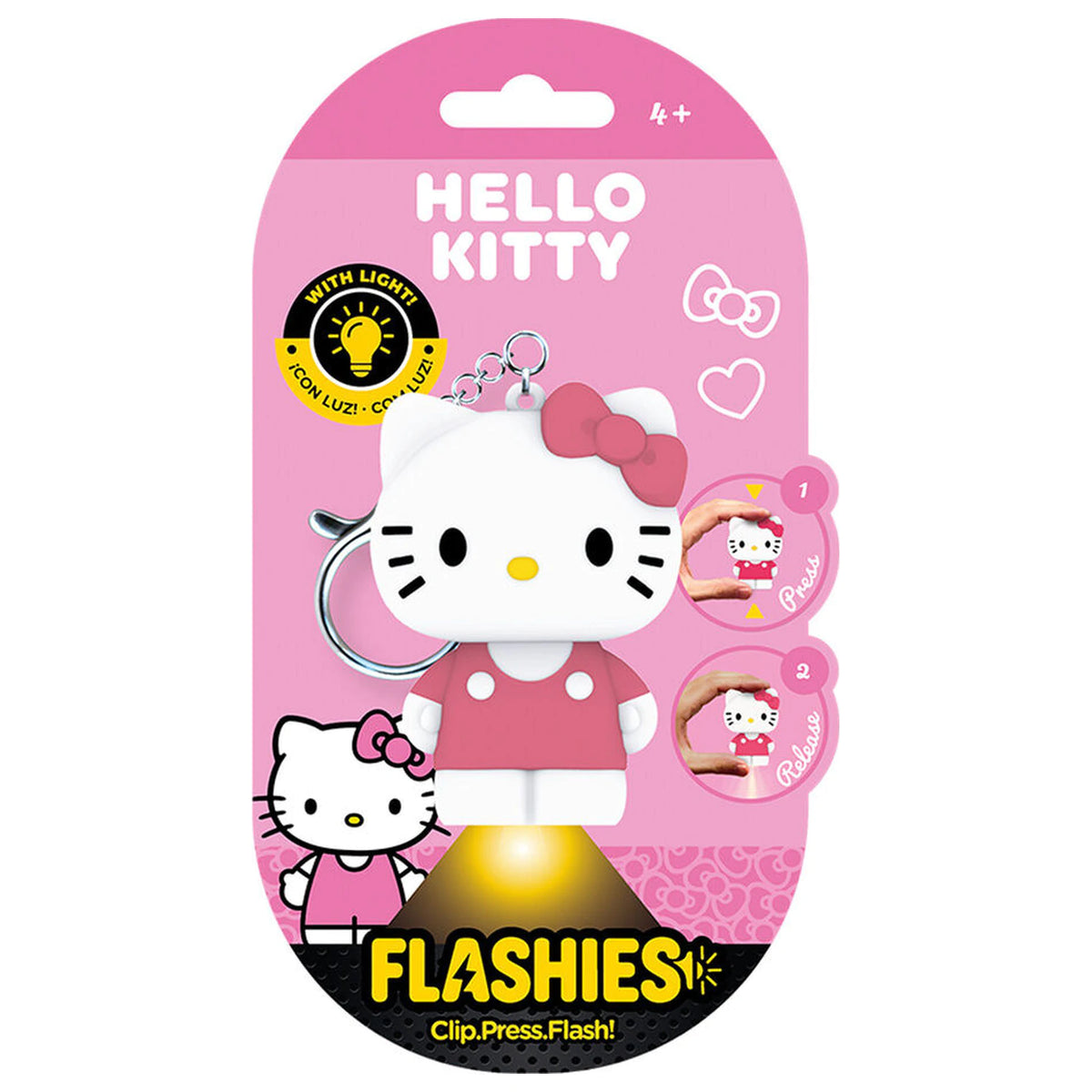3D Hello Kitty Figure keychain with LED Flashlight