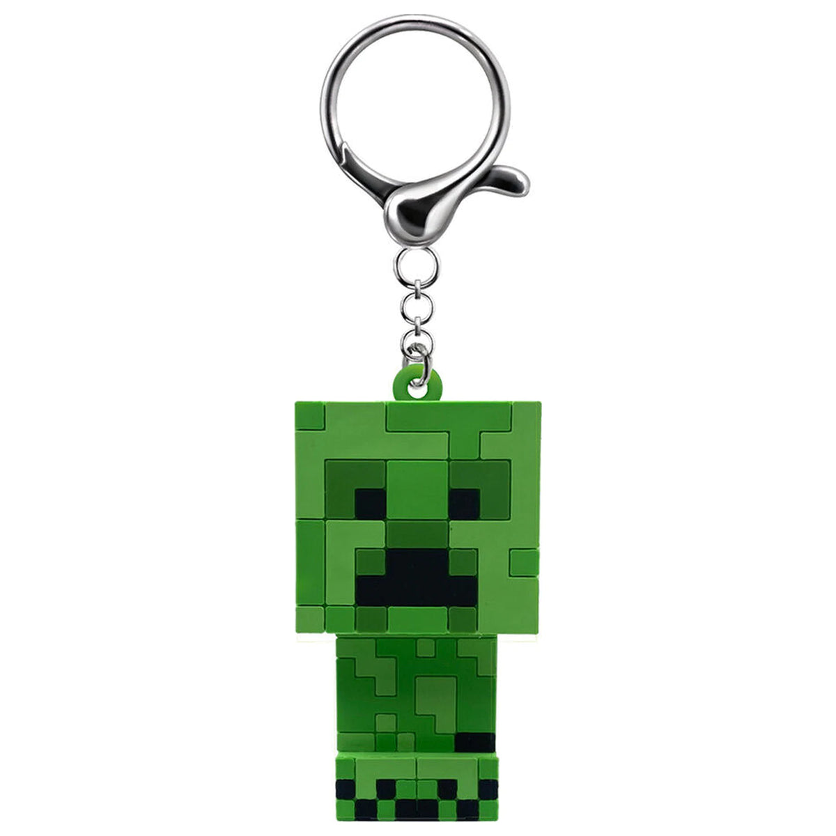 3D Minecraft Figure keychain with LED Flashlight