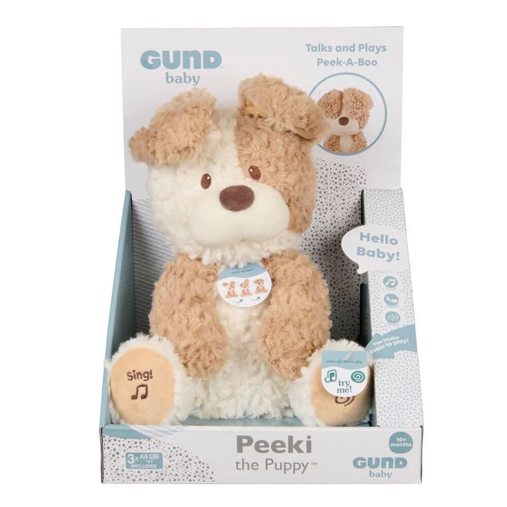 GUND Peeki The Puppy Peek a Boo Plush