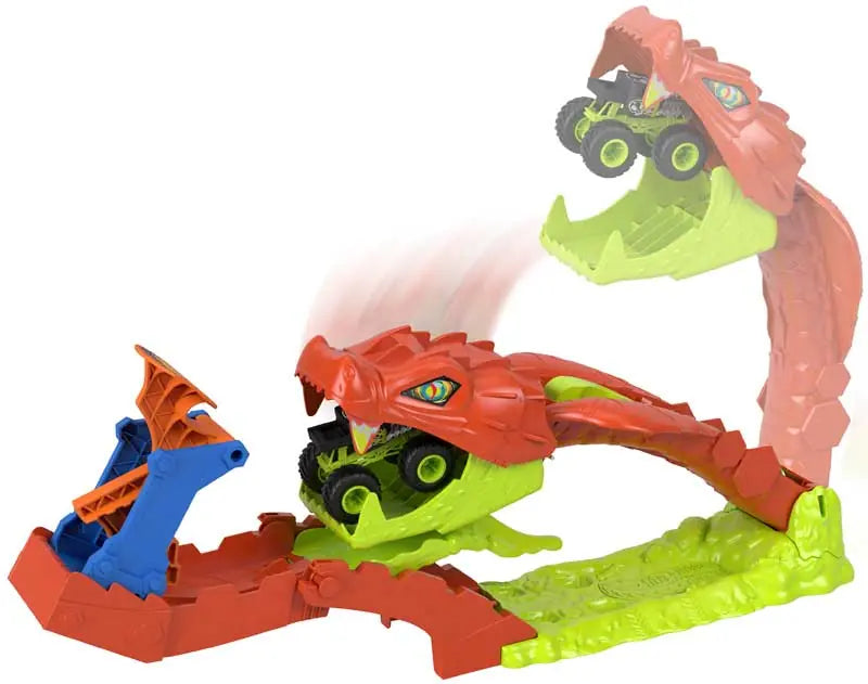 Hot Wheels Monster Trucks Snake Slam Takedown Playset