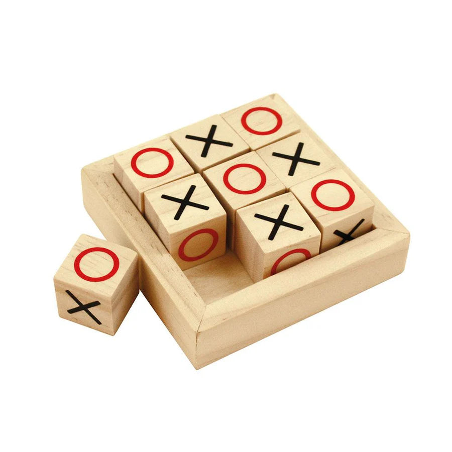 Wooden Noughts & Crosses Game
