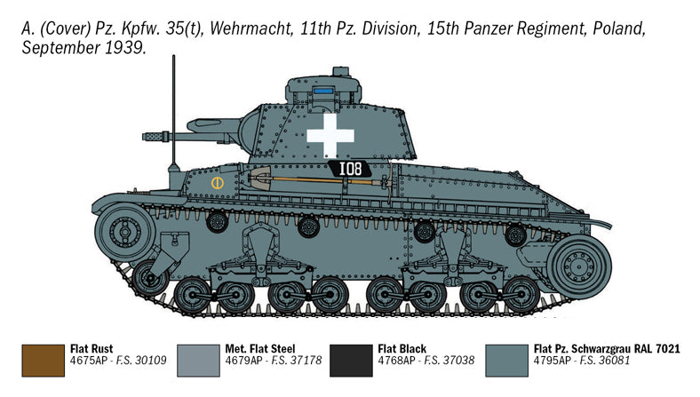 Italeri Panzerkampfwagen 35 (T) 1:72 Scale Kit