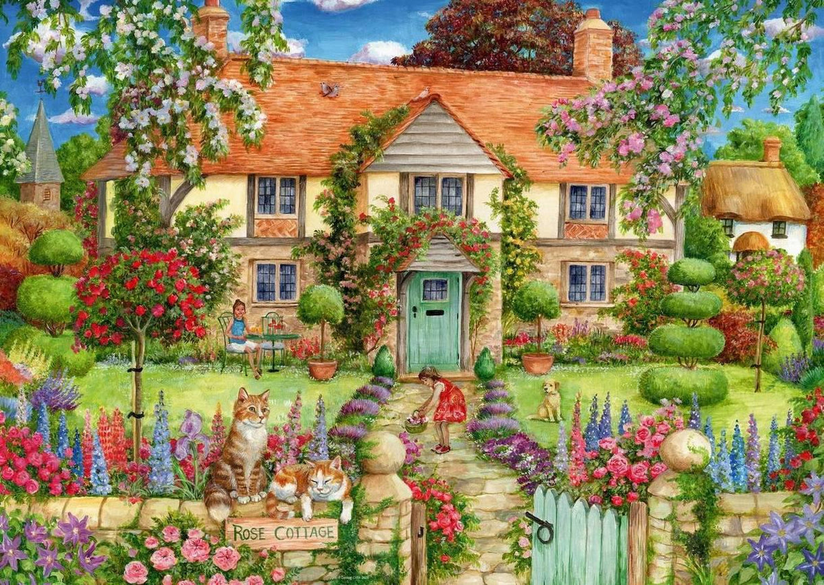 Rose Cottage 1000 piece Jigsaw Puzzle