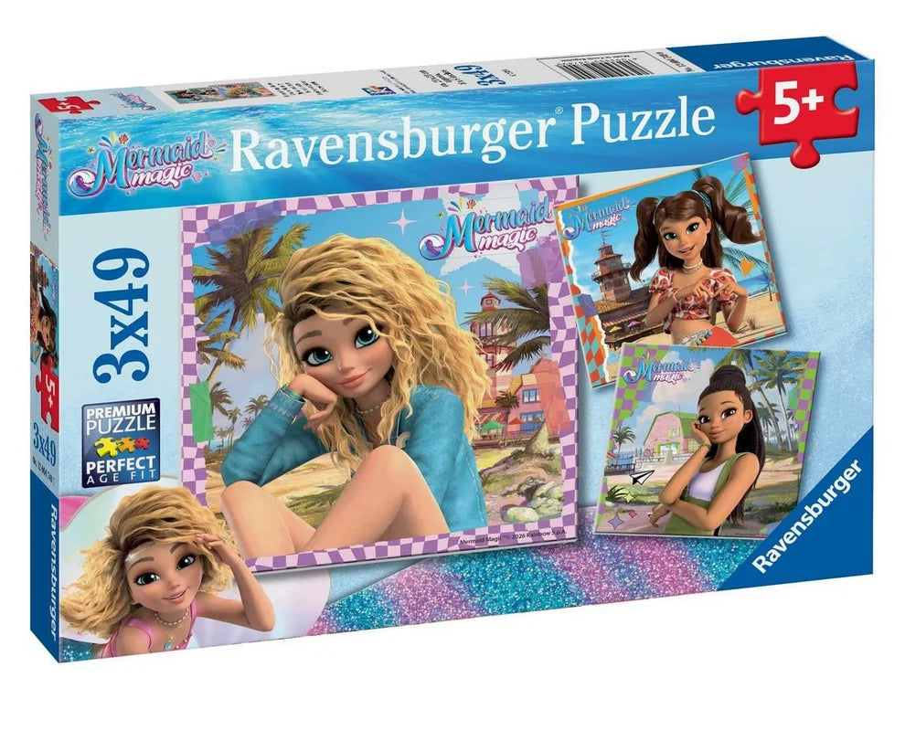 Mermaid Magic 3x49 Piece Jijsaw Puzzles