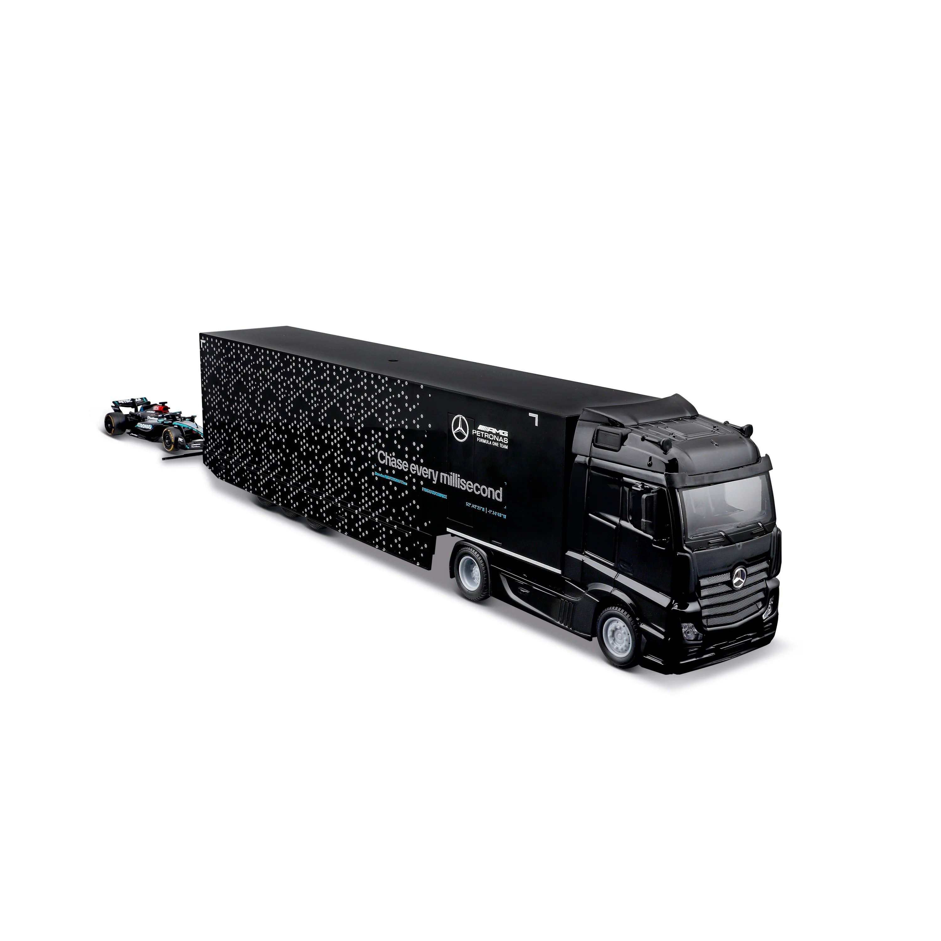 Bburago F1 Mercedes AMG Racing Transporter with W15 2024 Russel