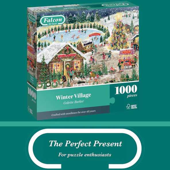 Falcon Winter Village 1000 Piece Jigsaw Puzzle