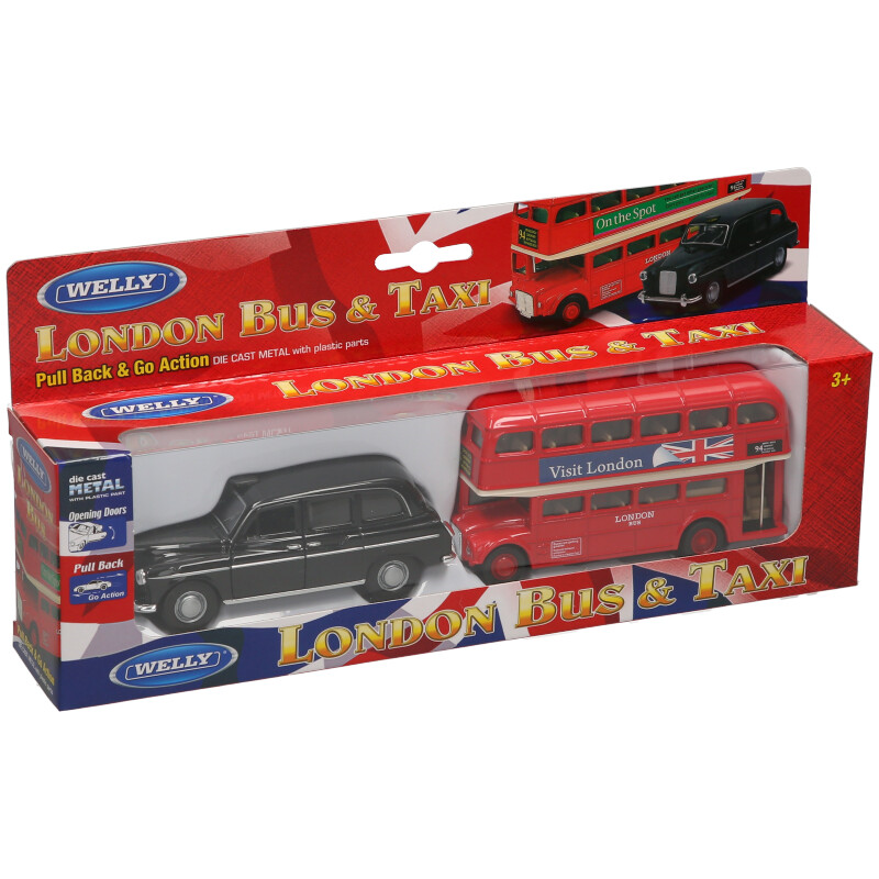London Taxi & Bus: Pull Back Die Cast Model Set