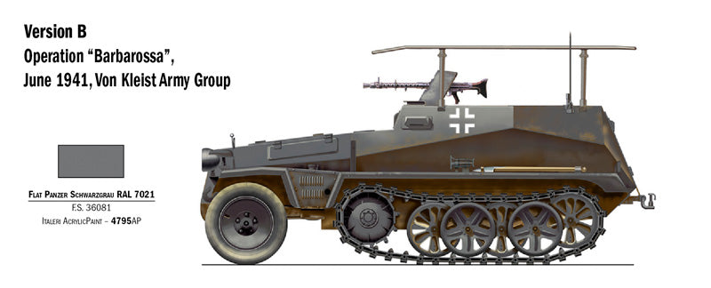 Italeri SDKFZ 250/3 Halftrack 1:72 Scale Kit