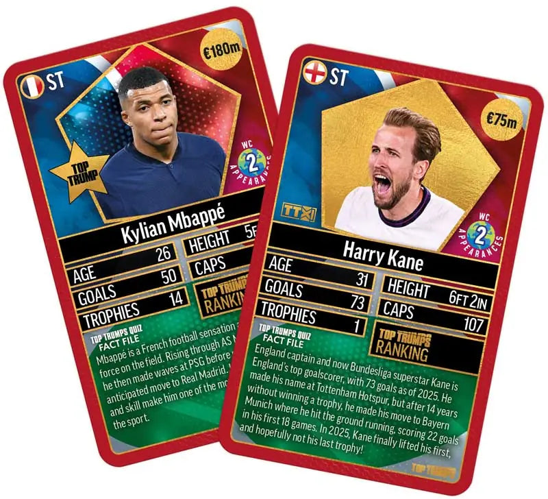 World Football Stars Top 200 Top Trumps - Pack 1