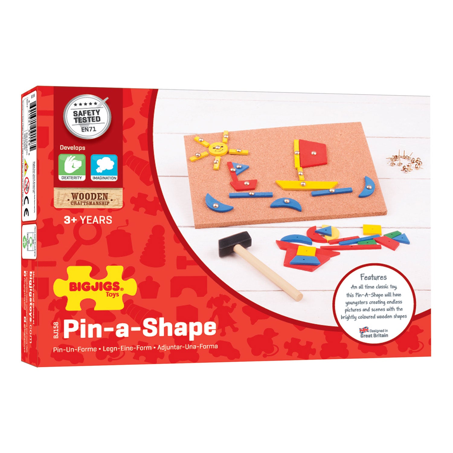 Big Jigs Pin a Shape Board & Shapes Set