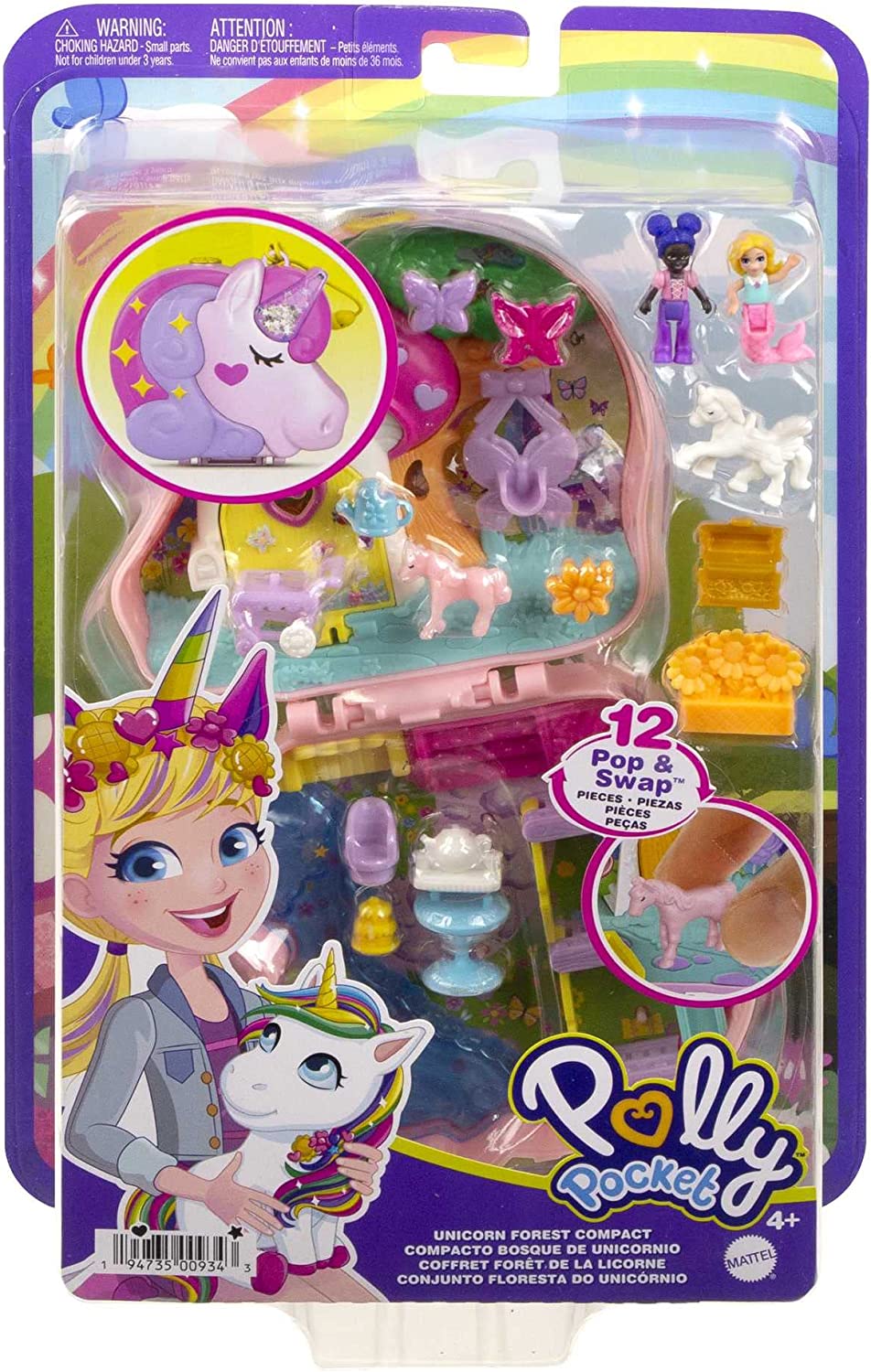 Polly Pocket World Unicorn Forest Compact