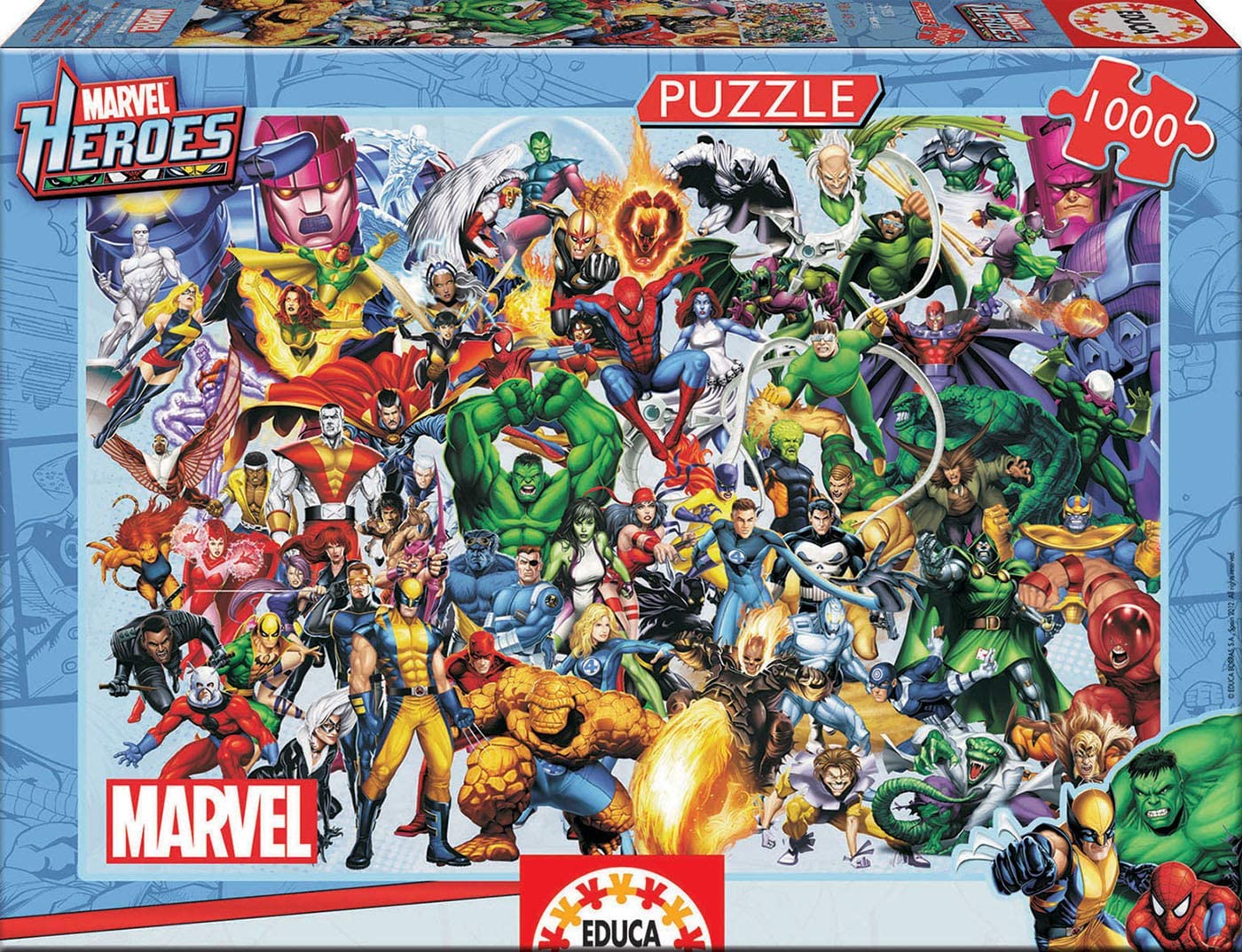Collage of Marvel Heros 1000 Piece Jigsaw
