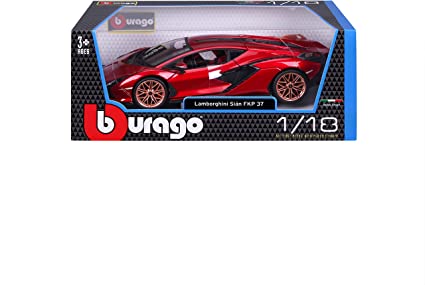 Bburago Lamborghini Sian Red 1:18 Scale Die Cast