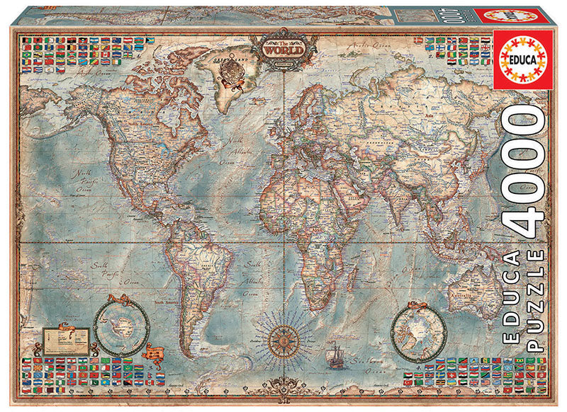 Historic Map of the World 4000 piece jigsaw