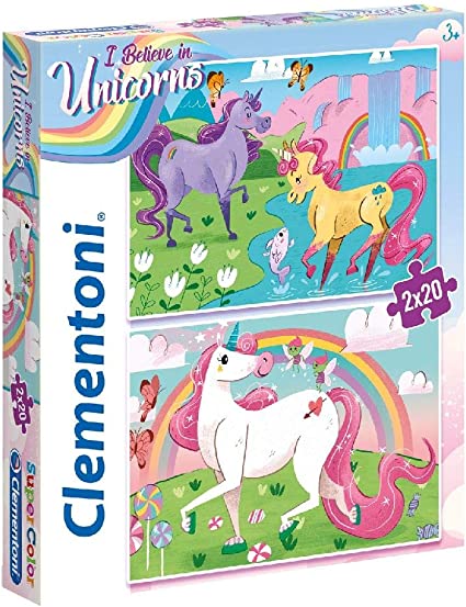 Clementoni Unicorn 2 x 20 piece Jigsaw puzzle