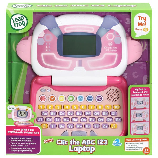 LeapFrog Clic the ABC 123 Laptop Pink