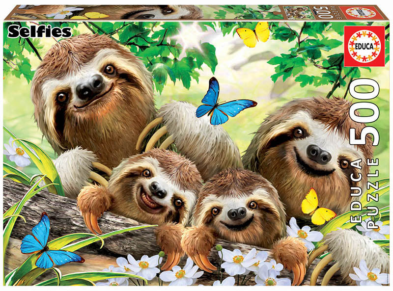 Sloth Family Selfie 500 Piece Jigsaw
