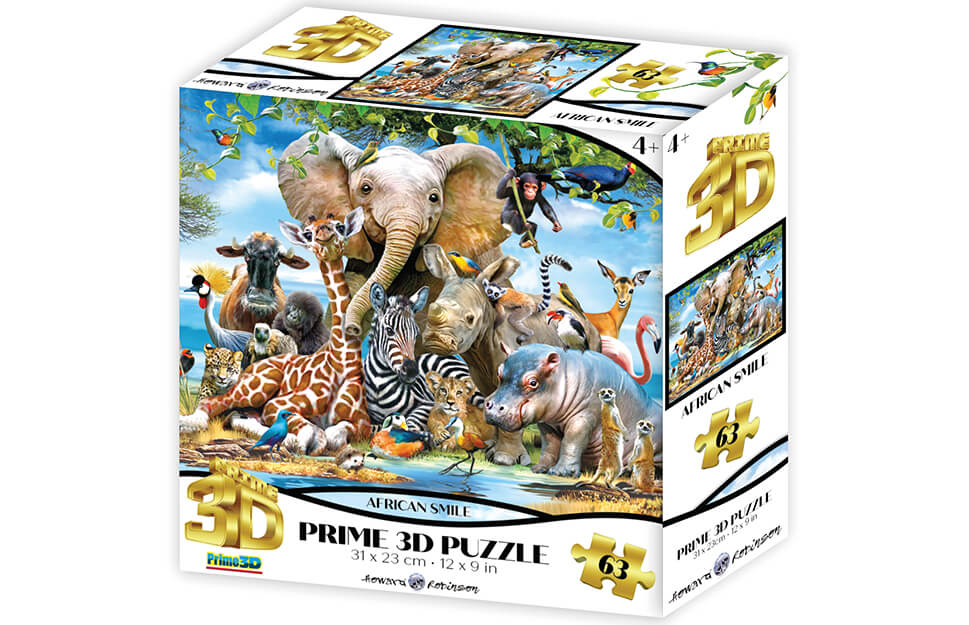 African Smile 63 Piece 3D Jigsaw Puzzle