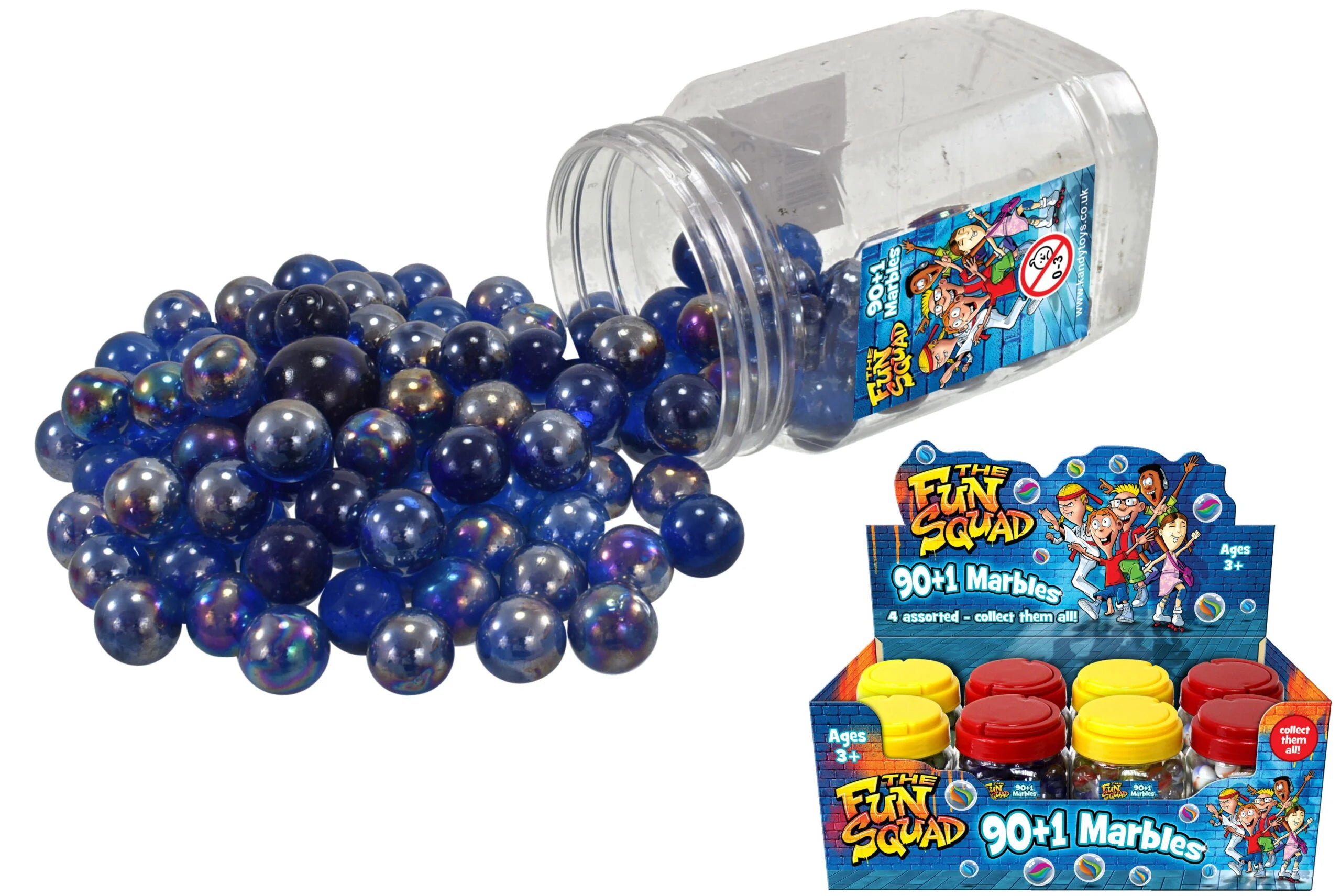 Marbles In Pvc Carry Jar 90+1