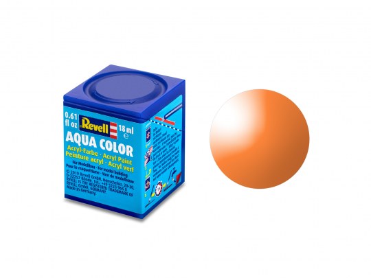 Clear Orange Aqua Color Acrylic 18ml