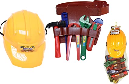 Plastic Construction Helmet and Tools