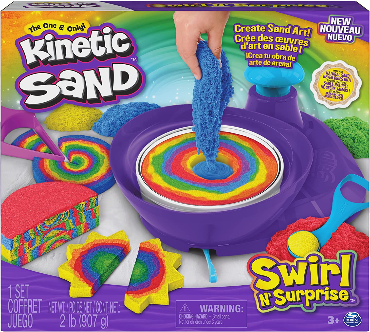 Recharge sable magique coffret 10 couleurs Kinetic Sand SPIN MASTER
