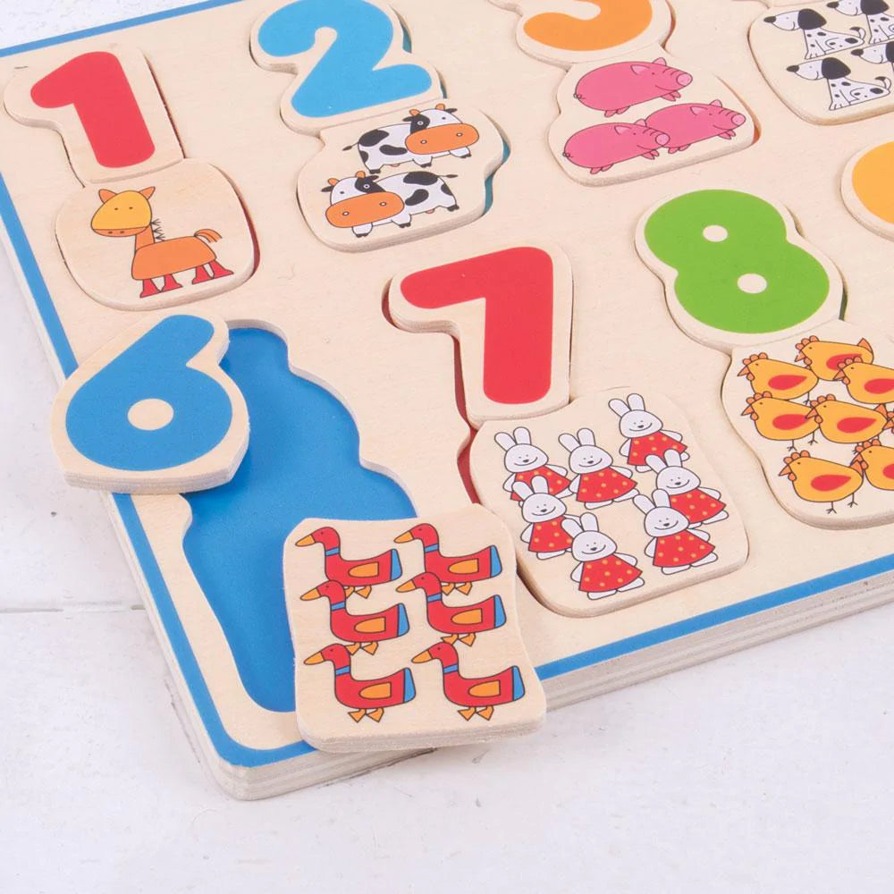 Numbers & colours Matching Puzzle